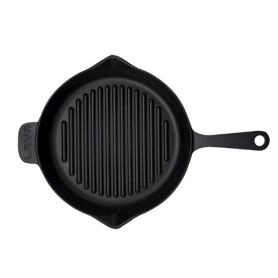Grillpan, gietijzer, 28 cm - merk LAVA