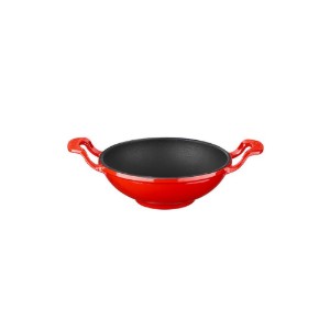 Wok tondo, 16 cm, ghisa, rosso - marca LAVA