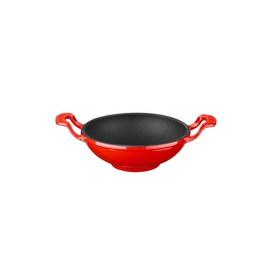 Round wok, 16 cm, cast iron, red - LAVA brand