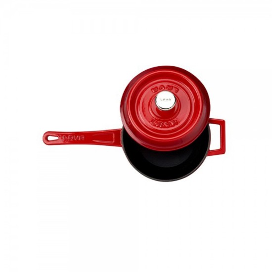 Pentola con coperchio, ghisa, 18 cm / 3,2 l, rossa - LAVA