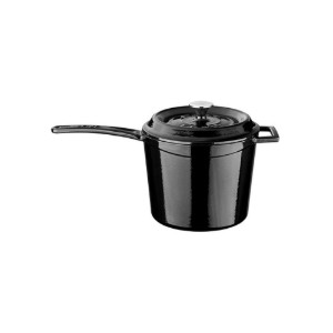 Steelpan met deksel, voor saus, gietijzer, 18 cm/3.2 l, zwart - LAVA