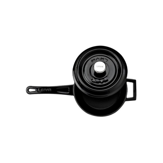 Casserole avec couvercle, pour sauce, fonte, 18 cm/3,2 l, noir - LAVA