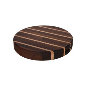 Ronde snijplank, acacia/rubberboom, 30 cm "Rockingham Forest" - Grunwerg