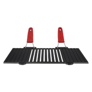 Grill, gietijzer, met siliconen handgrepen, 40 x 25 cm - merk LAVA