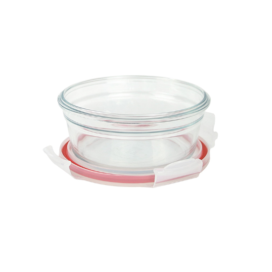 Voedselbewaarbak, rond, 850 ml, gemaakt van glas - Glasslock