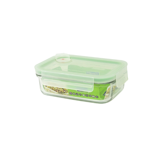 Food storage container, "Air Type" range, 400 ml, made from glass - Glasslock