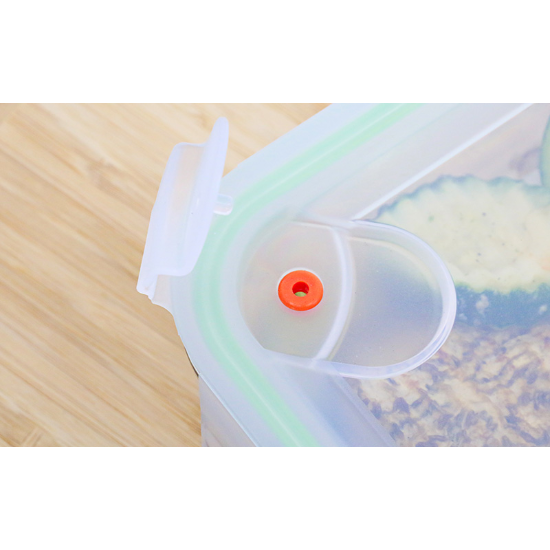 Food storage container, "Air Type" range, 400 ml, made from glass - Glasslock