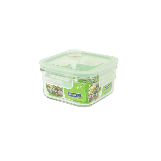 Food storage container, "Air Type" range, 490 ml, made from glass - Glasslock
