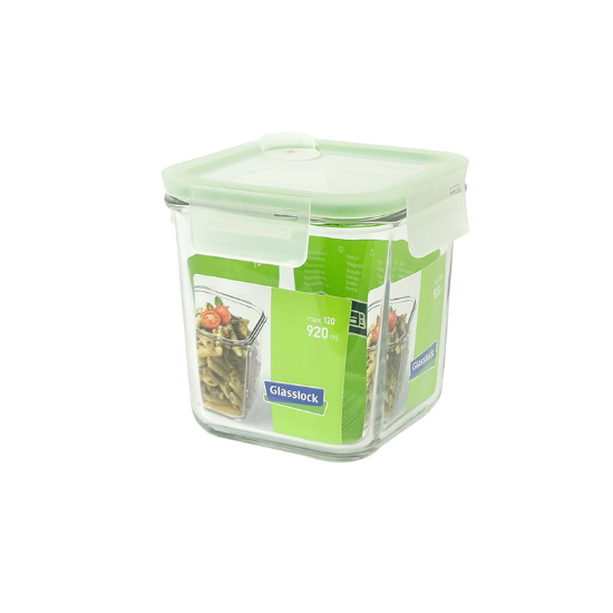 Food storage container, "Air Type" range, 920 ml, made from glass - Glasslock