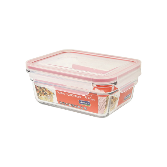 Food storage container, made from glass, 970 ml - Glasslock