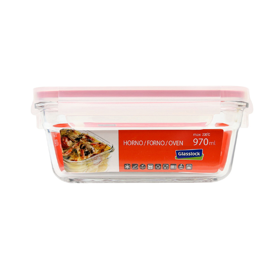 Food storage container, made from glass, 970 ml - Glasslock