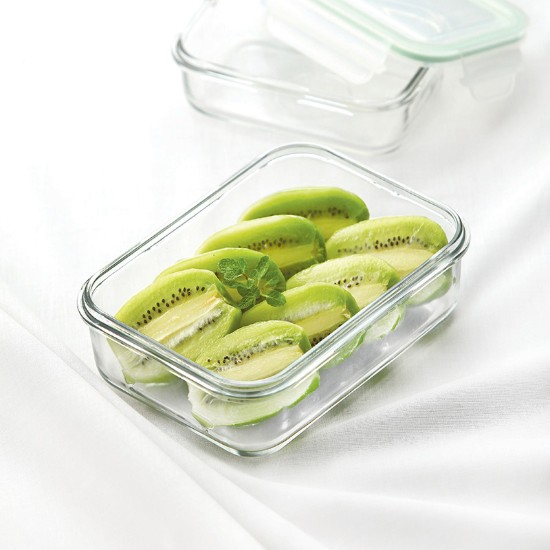 Voedselbewaarbak, serie "Air Type", 1000 ml, gemaakt van glas - Glasslock