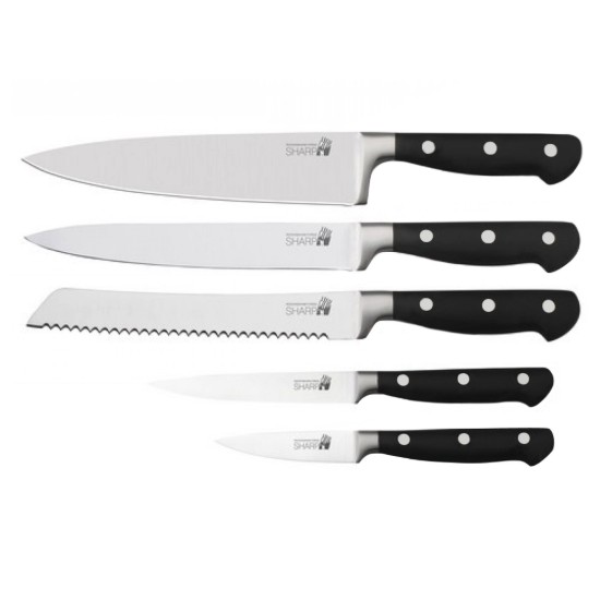 6-delige messenset, RVS, "Rockingham Forge Sharp'N" - Grunwerg