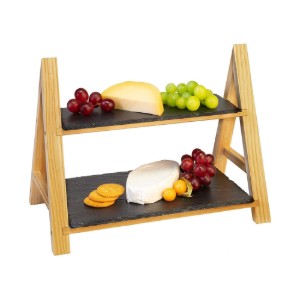 Mensola da portata a 2 livelli, 35,5 x 22 x 27 cm, ardesia - Westmark