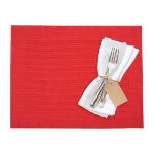 Tovaglietta "Rahmen", 42 x 32 cm, vinile, rosso - Saleen