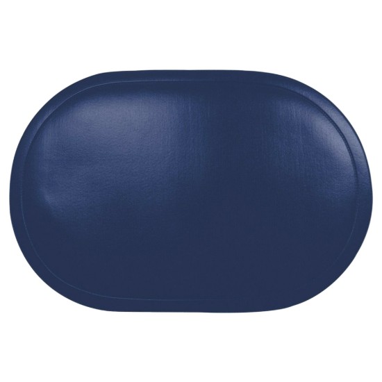 "Fun" oval bordsmatta, 45,5 x 29 cm, vinyl, koboltblå - Saleen