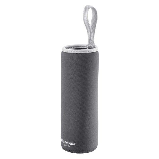 "Viva" water bottle provided with protective textile cover, 550 ml, Gray - Westmark