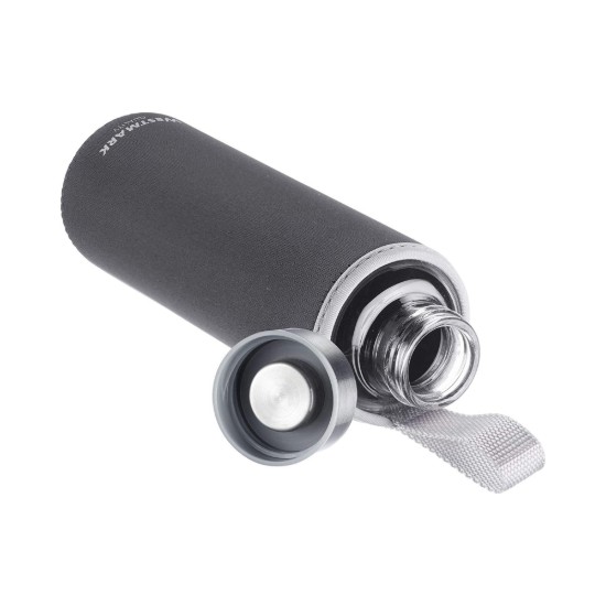 "Viva" water bottle provided with protective textile cover, 550 ml, Gray - Westmark