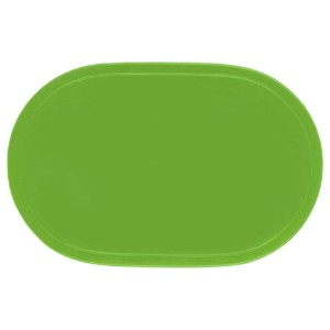 Tovaglietta ovale "Fun", 45,5 x 29 cm, vinile, verde - Saleen