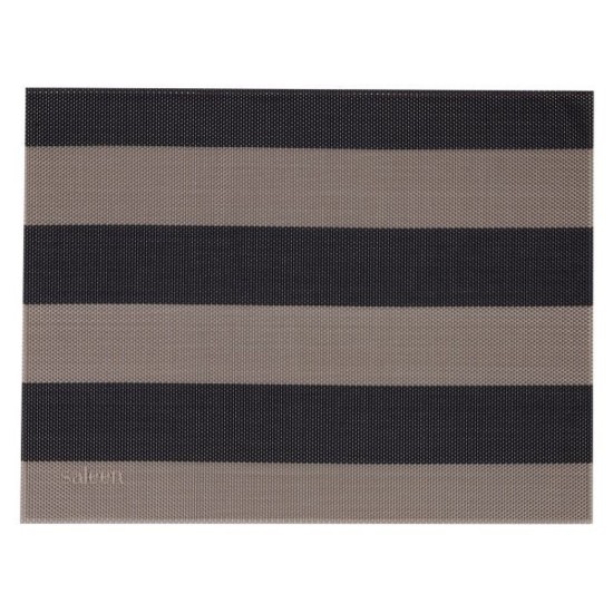 Tovaglietta "Stripes", 42 x 32 cm, vinile, beige/nero - Saleen