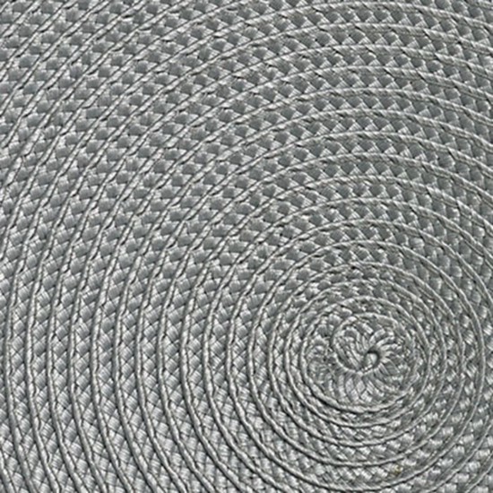 "Circle" rund bordsmatta, 38 cm, plast, grå - Saleen