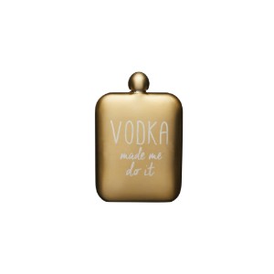  Bottiglia con la scritta “Vodka made me do it”, 175 ml, acciaio inossidabile – Kitchen Craft
