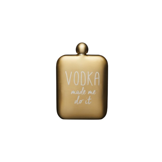  Bottiglia con la scritta “Vodka made me do it”, 175 ml, acciaio inossidabile – Kitchen Craft