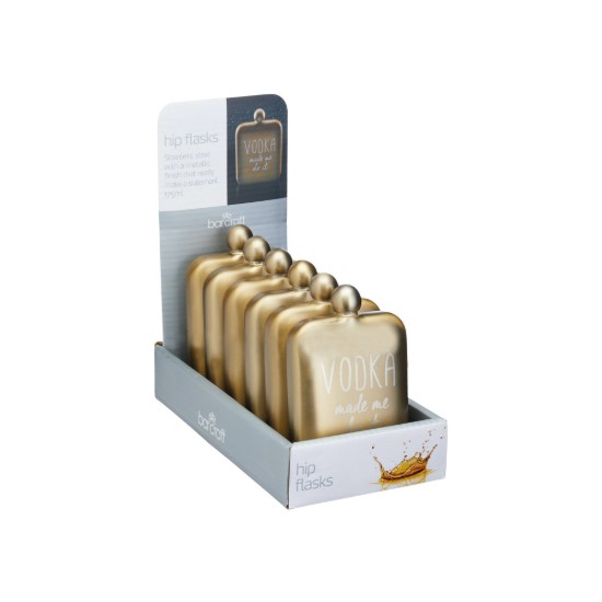  Bottiglia con la scritta “Vodka made me do it”, 175 ml, acciaio inossidabile – Kitchen Craft