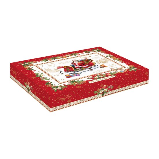 Ovaal dienblad, 25 x 17 cm, "CHRISTMAS MEMORIES", porselein - merk Easy Life