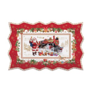 Vassoio da portata, 35 × 23 cm "CHRISTMAS MEMORIES", porcellana - Easy Life