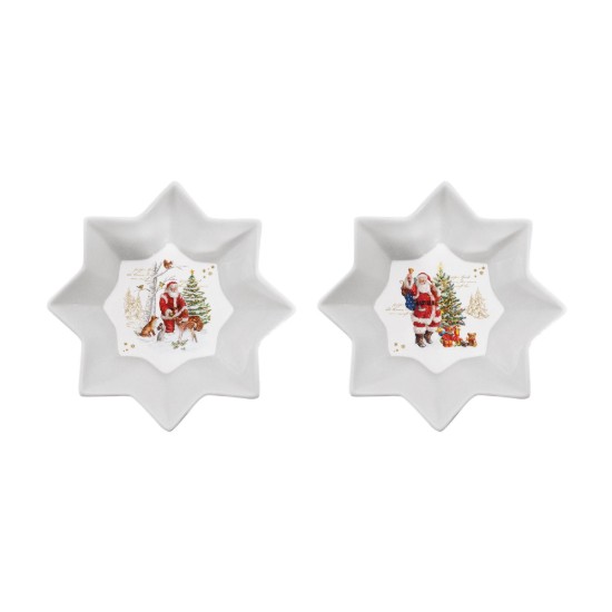 Set van 2 porseleinen kommen, 14 cm, "CHRISTMAS MEMORIES" - merk Easy Life
