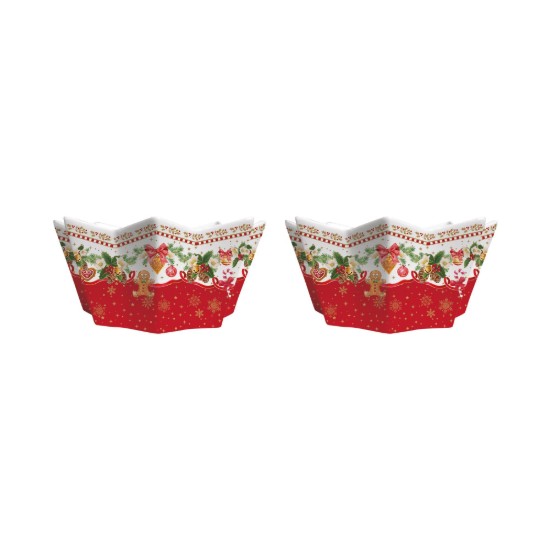 Set van 2 porseleinen kommen, 14 cm, "CHRISTMAS MEMORIES" - merk Easy Life