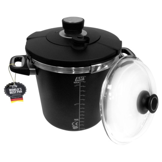 Snelkookpan, aluminium, 24cm/7L, inductie - AMT Gastroguss