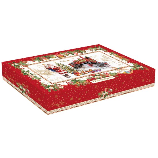 Servizio aperitivo 4 pezzi "CHRISTMAS MEMORIES", 36 x 16 cm - brand Easy Life