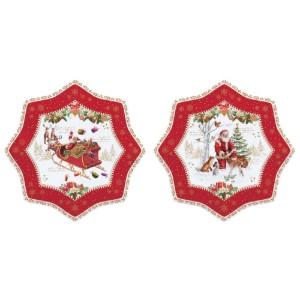 Set van 2 dessertborden, "CHRISTMAS MEMORIES", 20 cm, porselein - merk Easy Life