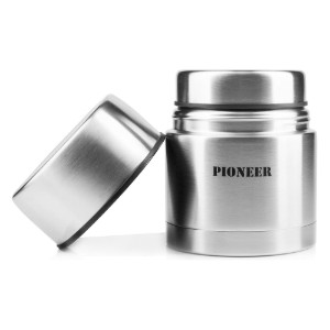 "Pioneer" thermisch geïsoleerde container voor soep, 500 ml, Zilverkleur - Grunwerg