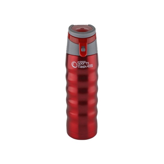 Termos inox "Pionner Sports", 480 ml, Rosu - Grunwerg