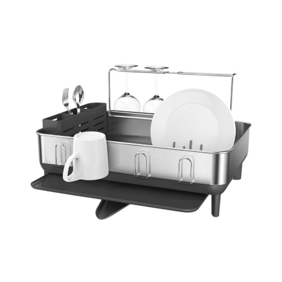Scolapiatti, acciaio inossidabile, 56,6 x 51,4 x 29,2 cm - simplehuman