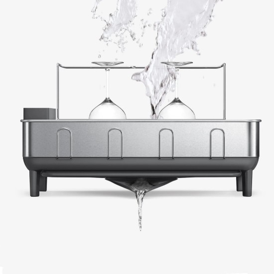 Scolapiatti, acciaio inossidabile, 56,6 x 51,4 x 29,2 cm - simplehuman