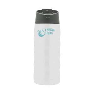 Flacone termoisolante "Pioneer" in acciaio inox, 350 ml, Bianco - Grunwerg 