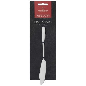 Set of 2 "Windsor" knives for fish, stainless steel - Grunwerg