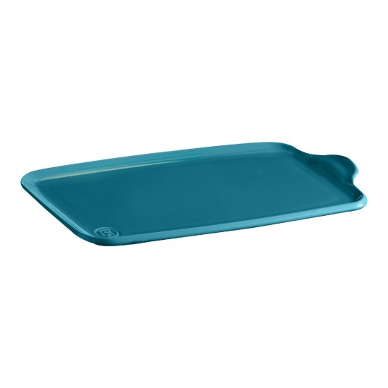 Ceramic platter, 32x21 cm, "Aperitivo", Mediterranean Blue - Emile Henry