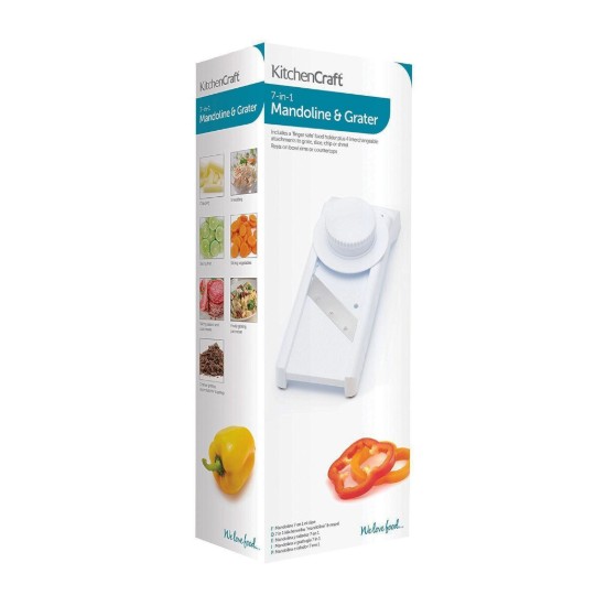 Mandoline 7 in 1, 30 x 11 cm, roestvrij staal - door Kitchen Craft