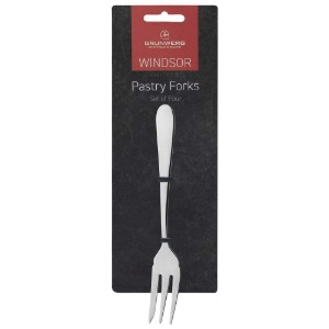 Set of 4 'Windsor' dessert forks, stainless steel - Grunwerg