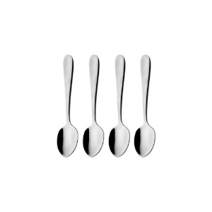 Set of 4 "Windsor" teaspoons for espresso, stainless steel - Grunwerg
