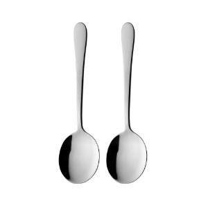 Set of 2 "Windsor" tablespoons for soup, stainless steel - Grunwerg