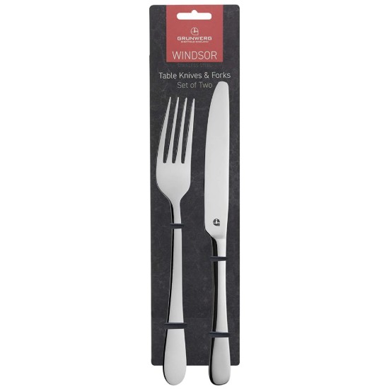 Messer-Gabel-Set "Windsor", Edelstahl - Grunwerg