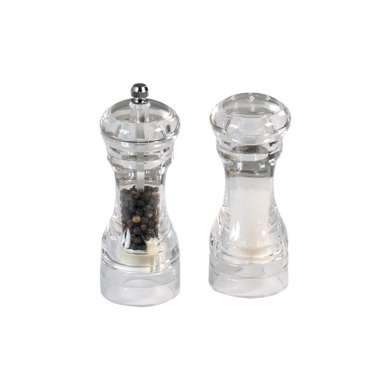 Conjunto de moedor de pimenta e saleiro, 14 cm, acrílico - Kesper