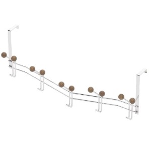 5-haaks rek voor badhanddoeken, 50 x 20 x 6 cm - Tekno-tel