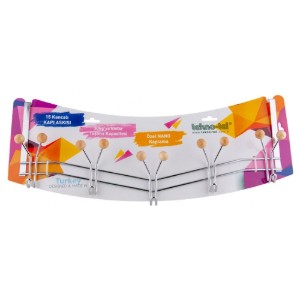 5-haaks rek voor badhanddoeken, 50 x 20 x 6 cm - Tekno-tel